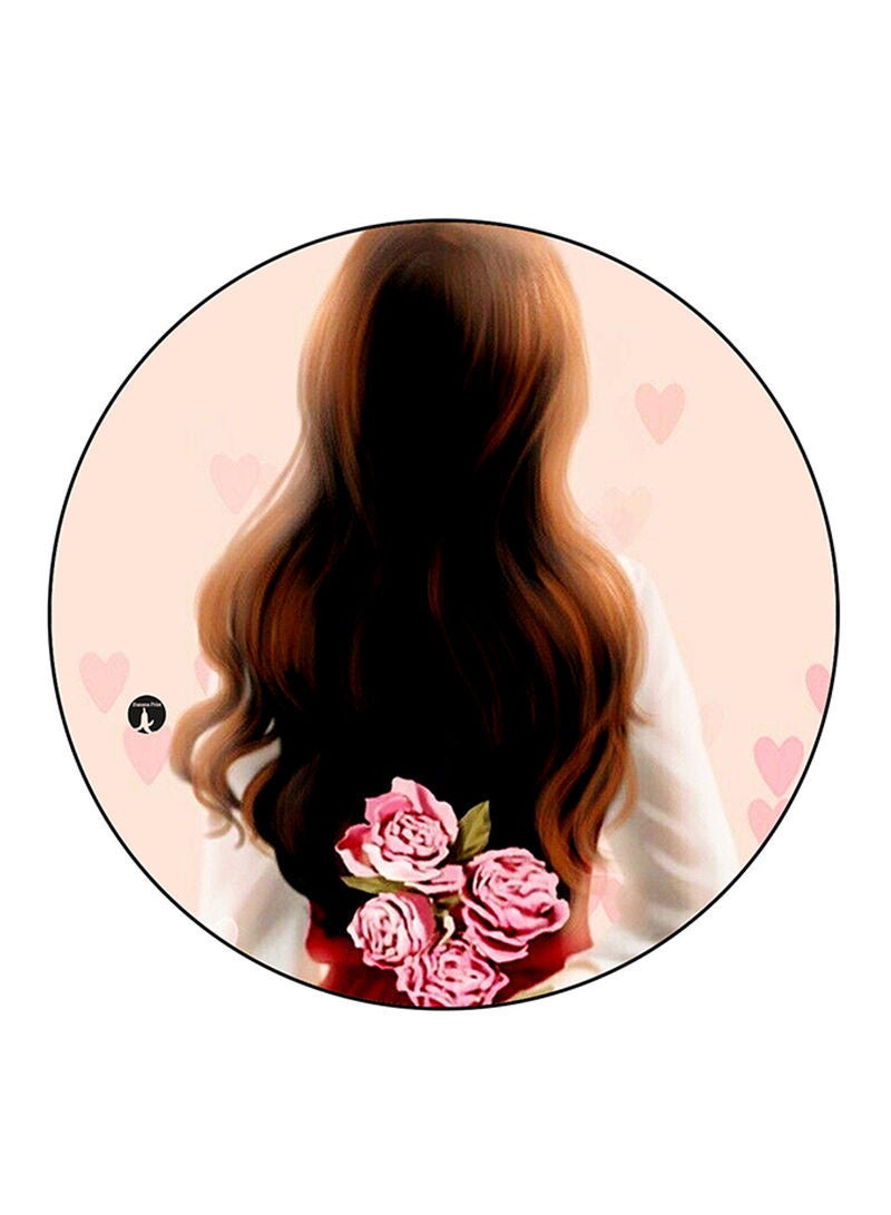 RKN Woman Printed Large Round Pin Badge Multicolour - Image 1