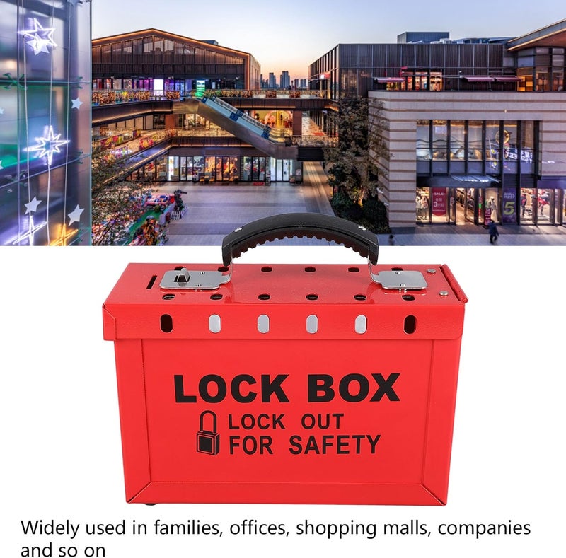 klarako Group Lock Box with Transparent Window, Portable Safety Lockout Tagout Box for Office, Shopping Mall, Home, Company - Image 3