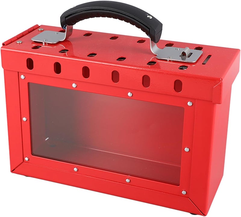 klarako Group Lock Box with Transparent Window, Portable Safety Lockout Tagout Box for Office, Shopping Mall, Home, Company - Image 1