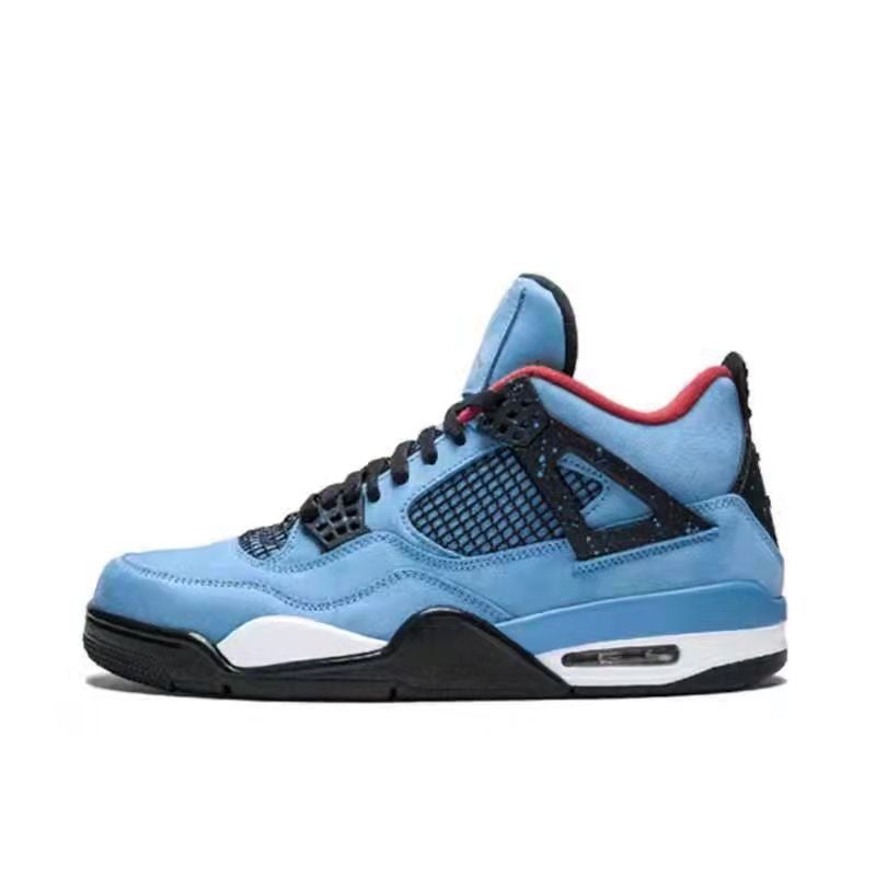 Putian Aj4 Mid-Top Versatile Retro Basketball Shoes Jordan 4 Psg Black and Red Lightning Unisex Running Shoes - Image 5