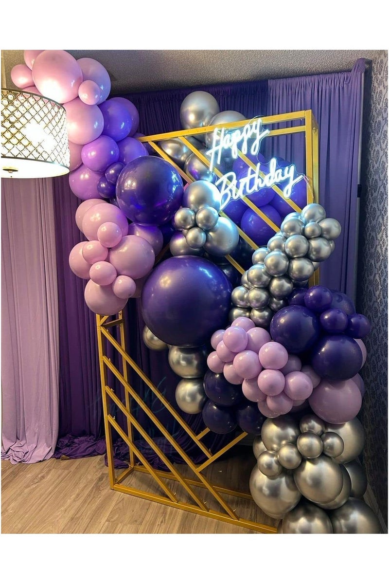 100 Pack 12 inch Round Helium Purple Balloons for Wedding Graduation Birthday Party Decorations - Image 5