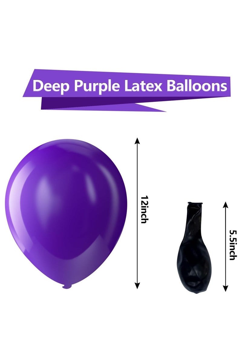 100 Pack 12 inch Round Helium Purple Balloons for Wedding Graduation Birthday Party Decorations - Image 2