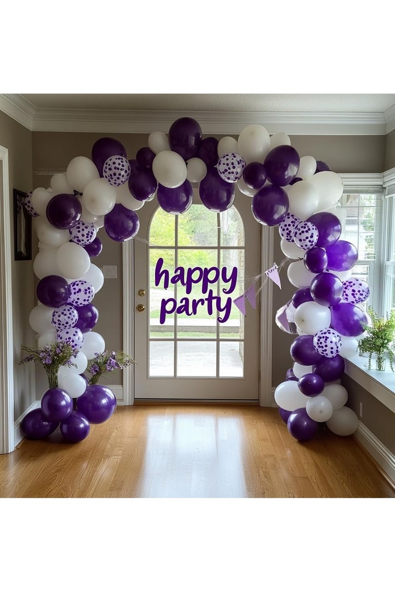 100 Pack 12 inch Round Helium Purple Balloons for Wedding Graduation Birthday Party Decorations - Image 4