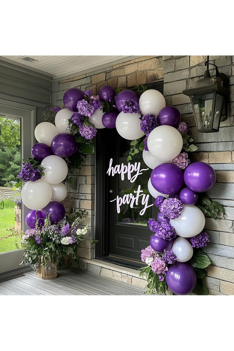 100 Pack 12 inch Round Helium Purple Balloons for Wedding Graduation Birthday Party Decorations - Image 3