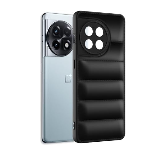 Plus Puffer Case Camera Protection Soft Back Cover for OnePlus 11R 5G - Black - Image 3