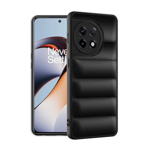 Plus Puffer Case Camera Protection Soft Back Cover for OnePlus 11R 5G - Black - Image 2