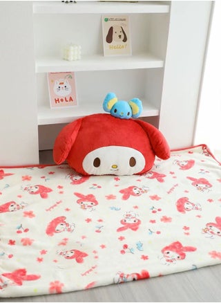 Cartoon Sanrio Melody 2-in-1 pillow flannel blanket set, suitable for plane and train travel, camping or office nap blanket (blanket size 150cmx100cm) - pzsku/Z81839CDD6AB31064A690Z/45/_/1718098192/e33018b1-ee55-49f1-ae38-8a5993861408