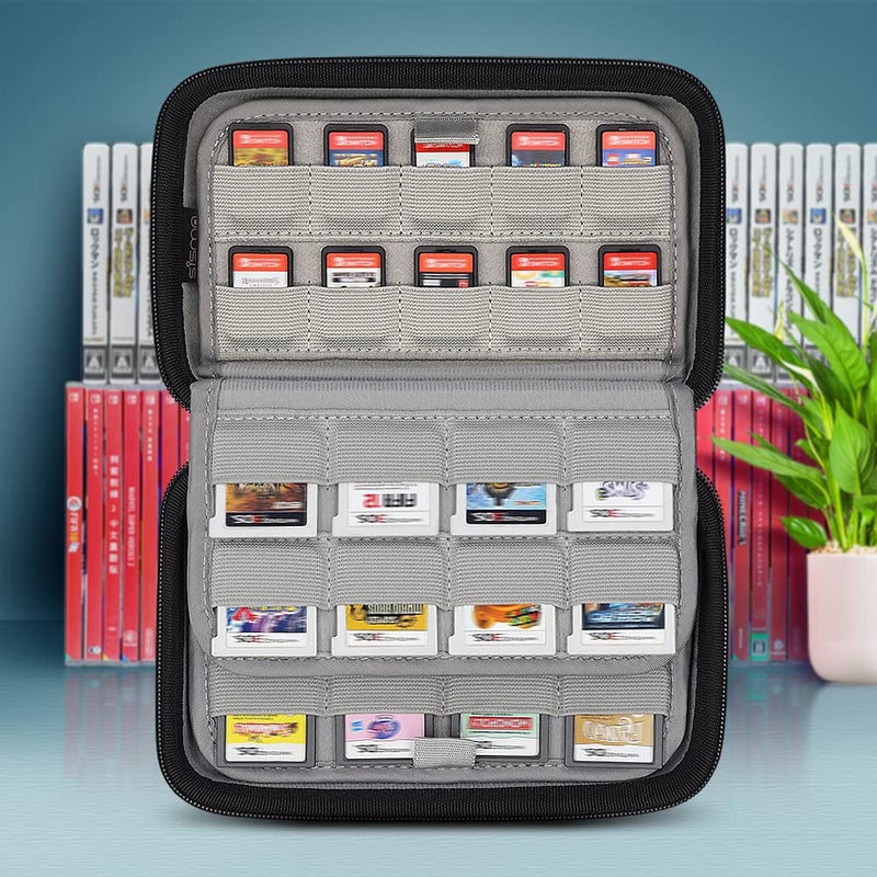 sisma 72 Game Case Compatible with Nintendo Game Cartridges Fits 40 Switch Games & 32 DS 3DS Games, Game Card Holders Organizer Storage Bag - Image 2