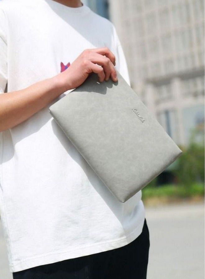 SHABILI Men's Business Casual Clutch Bag, Large-capacity Wallet Card Holder Coin Purse Passport Bag Phone Bag, Portable Gentleman Style Tote Bag Briefcase President Bag Gents Bag  - Image 2