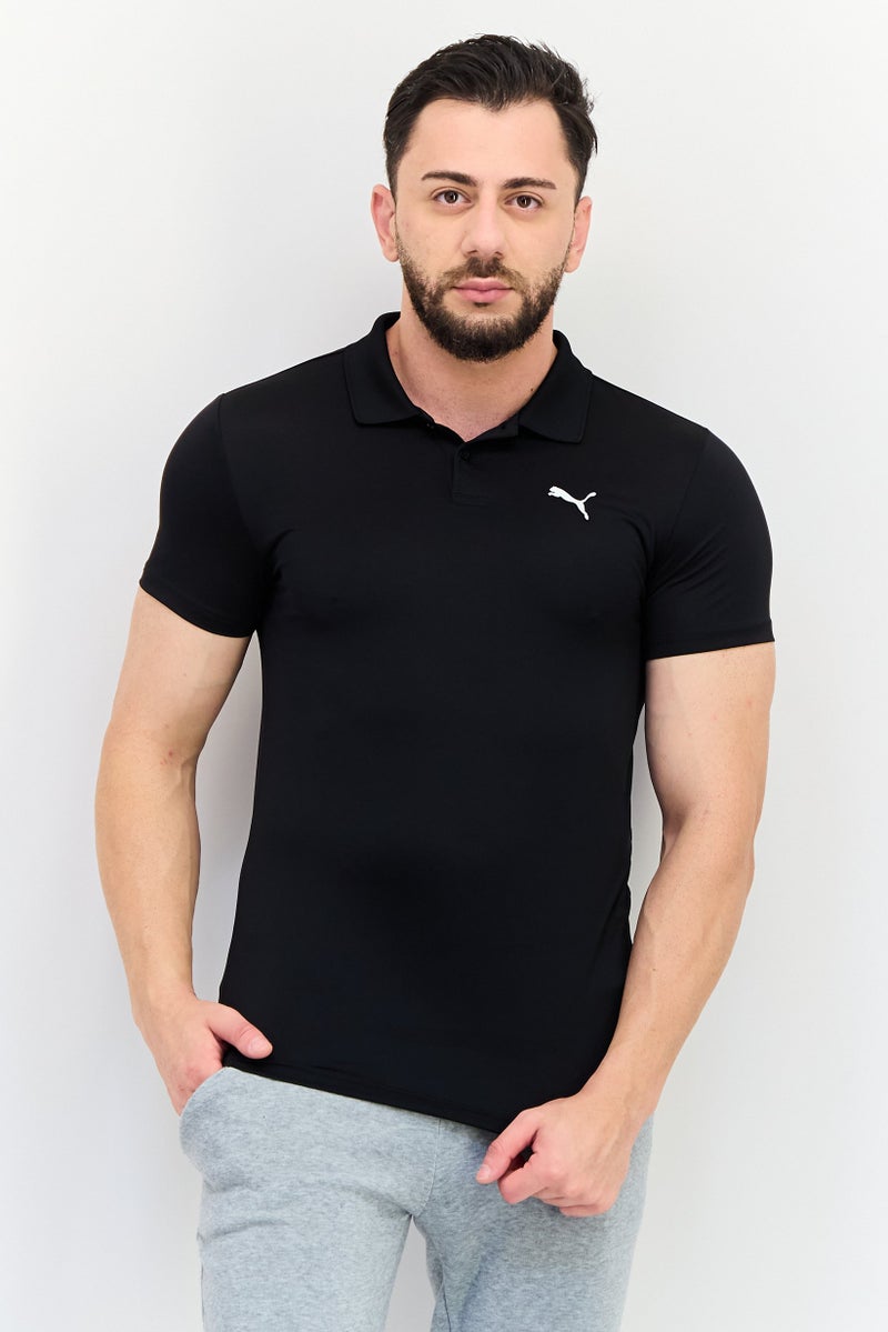 PUMA Men Slim Fit Short Sleeve Outdoor Polo Shirt, Black - Image 1