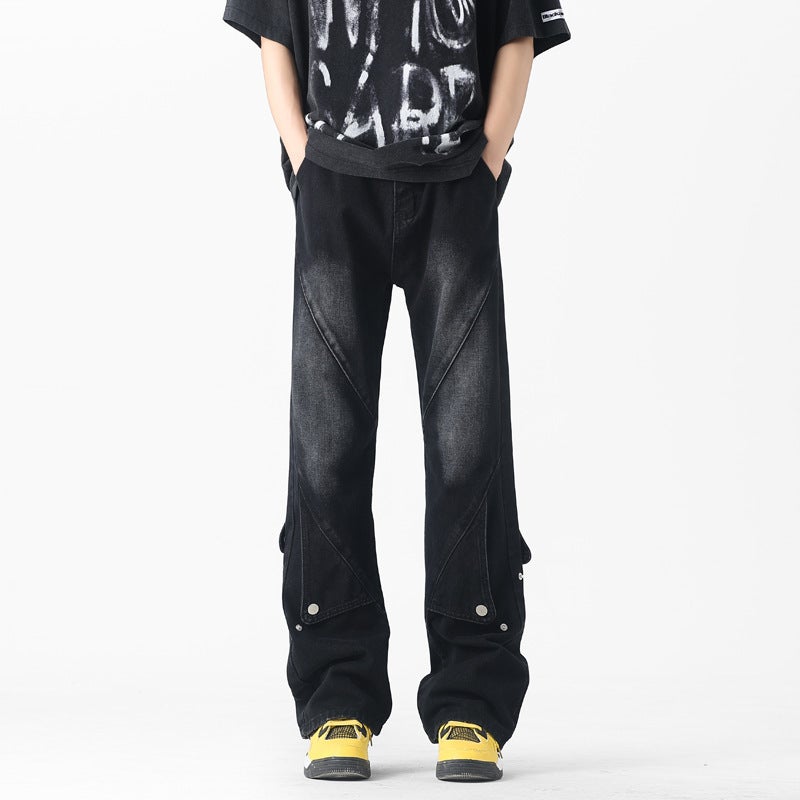 Unisex Classic Denim Jeans Loose Fit Daily Outdoor Wear - Image 4