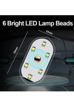 KASTWAVE 2 Pcs Car Led Interior Lights 7 Colors Ambient Lighting Car Interior Lights Car Led Lights Interior Wireless Led Lights for Car Interior Car Lights Inside Car USB Rechargeable Interior Lights  - Image 2