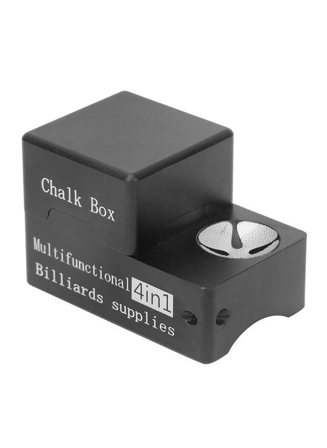 Thoraya 4 in 1 R2 Multi Function Universal Billiard Cue Chalk Holder Portable Mini Cue Tips Chalk Box(Black )  - Image 3
