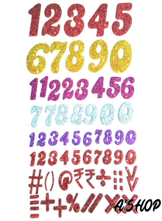 A'SHOP EVA Wall Sticker (Multicolour, Medium), Set of 5 Sheets- Alphabets, Butterflies, Stars, Numeric's and Smileys - Image 4