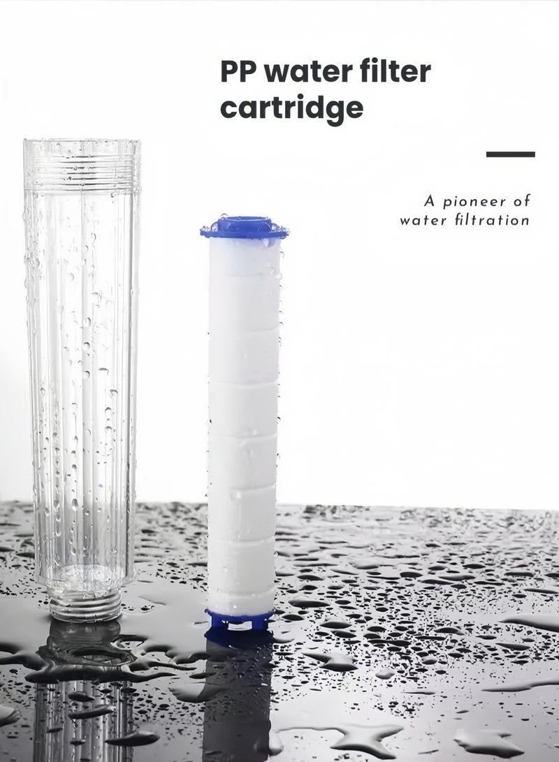 رأس دش مع فلاتر، فلتر دش بالأيونات، رأس دش يدوي مع فلتر قطن PP، مجموعة من 10 قطع، مناسب لمختلف مقاسات رؤوس الدش - Image 2