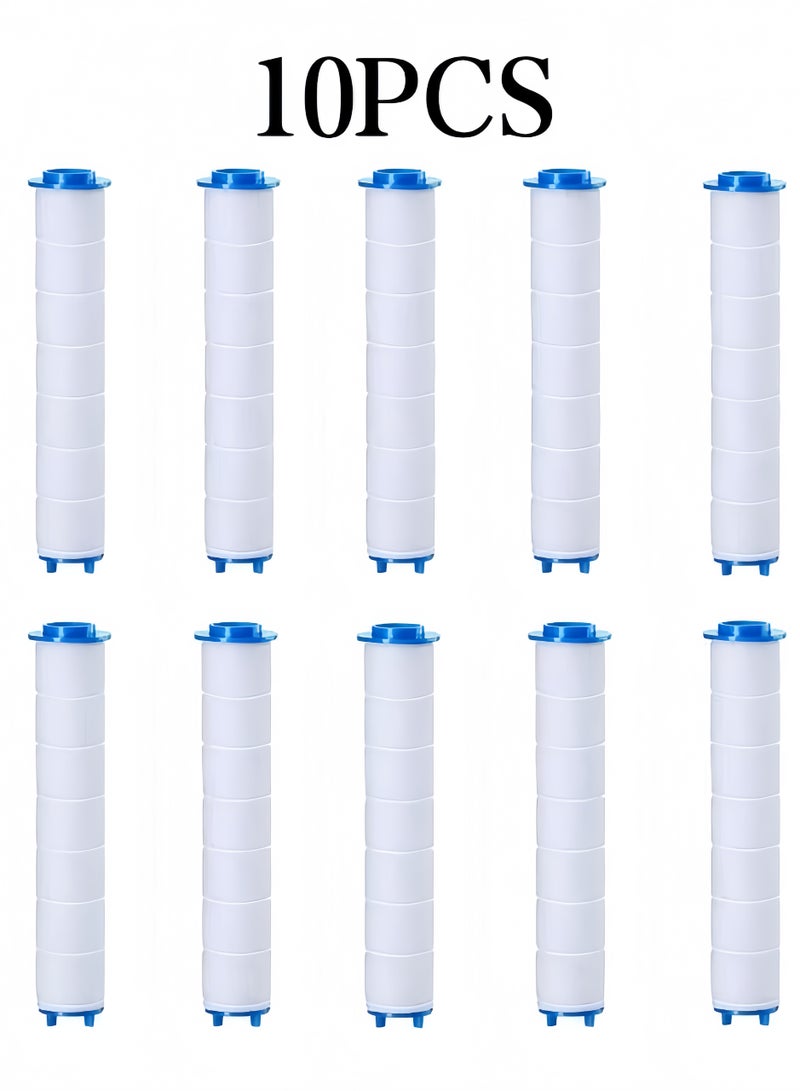 رأس دش مع فلاتر، فلتر دش بالأيونات، رأس دش يدوي مع فلتر قطن PP، مجموعة من 10 قطع، مناسب لمختلف مقاسات رؤوس الدش - Image 3