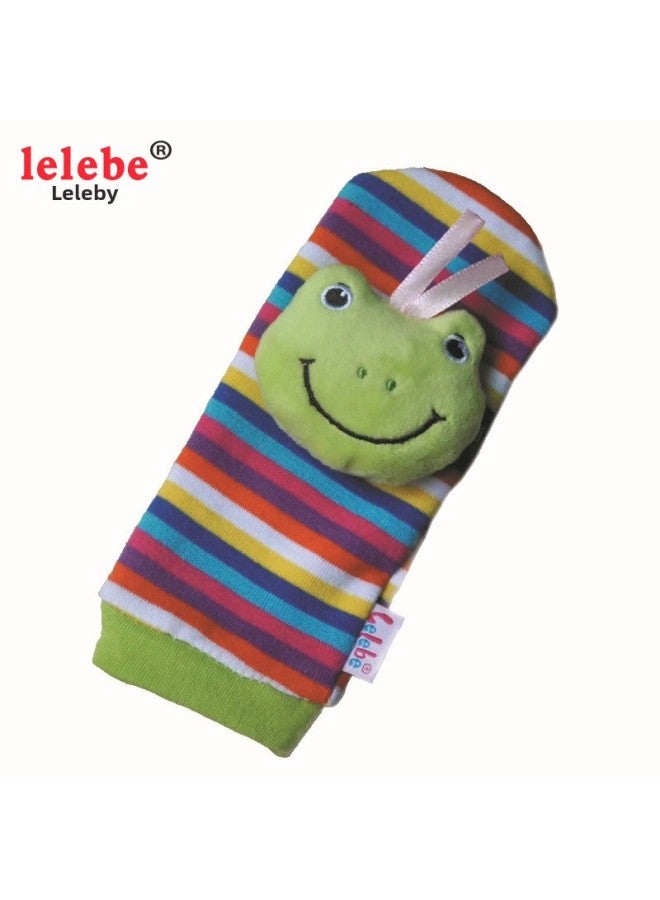 GELESE Lelebe Direct Supply Baby Watch Band Rattle Socks Wrist Band Newborn Children Baby Toys 0-1 Years Old-Color:No Card-Frog - Image 1