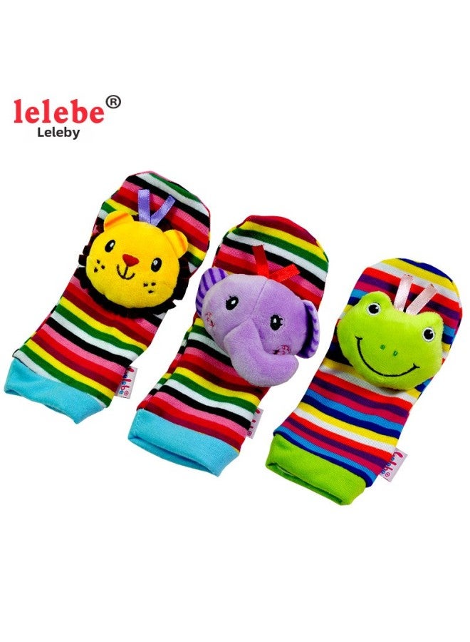 GELESE Lelebe Direct Supply Baby Watch Band Rattle Socks Wrist Band Newborn Children Baby Toys 0-1 Years Old-Color:No Card-Frog - Image 2