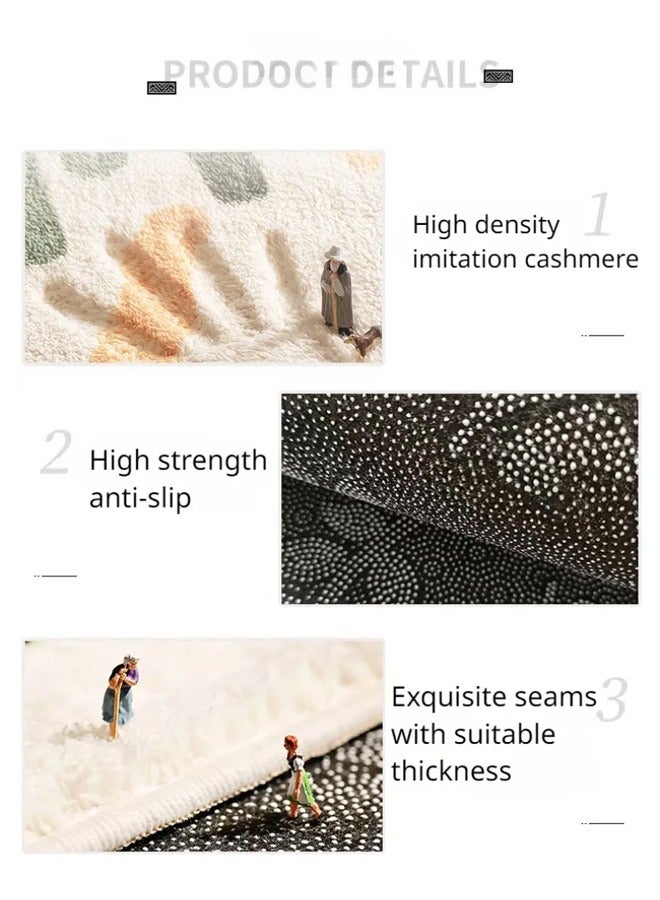 إن كي أكس سجادة مستديرة منفوشة بمساحة كبيرة 200 × 200 سم (قطن كشمير) - Image 2