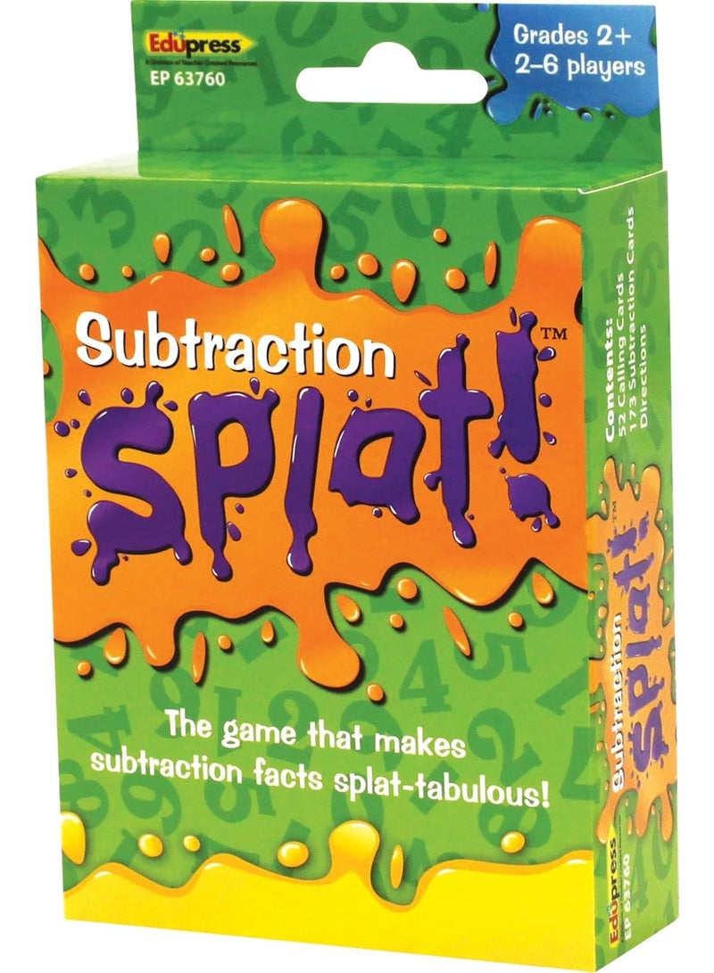 Edupress Math Splatâ„¢ Game: Subtraction Grades 2+ (EP63760) , 3.5 H x 5.625 L x 2.25 W - Image 1