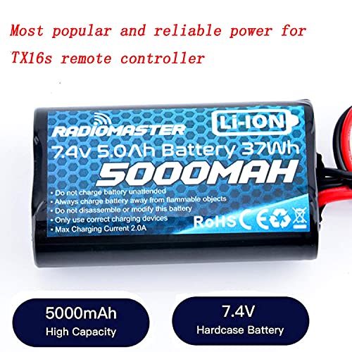 RADIOMASTER TX16S Battey 5000mAh 2S 7.4V XT30 JST-XH Plug TX16s Transmitter 1Pack - Image 3