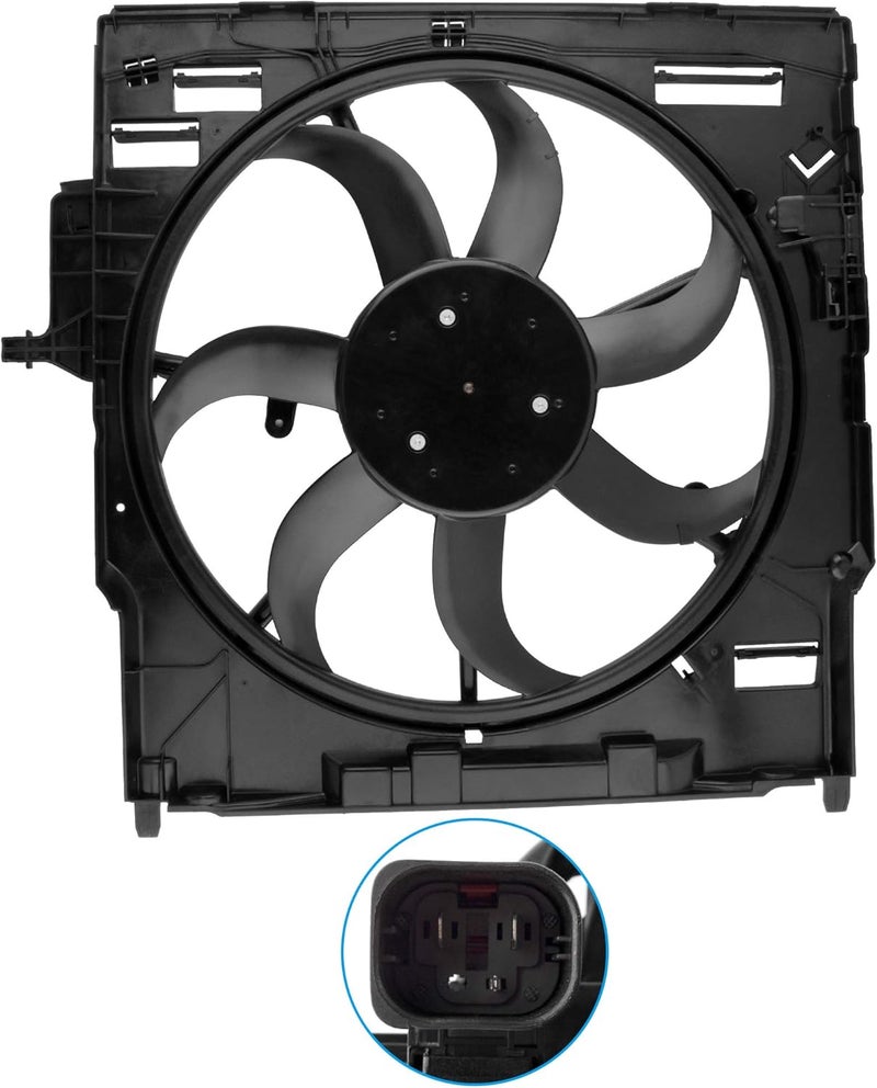 BOXI Radiator Cooling Fan Motor Assembly for BMW E70 X5 (2007-2010) - Image 1
