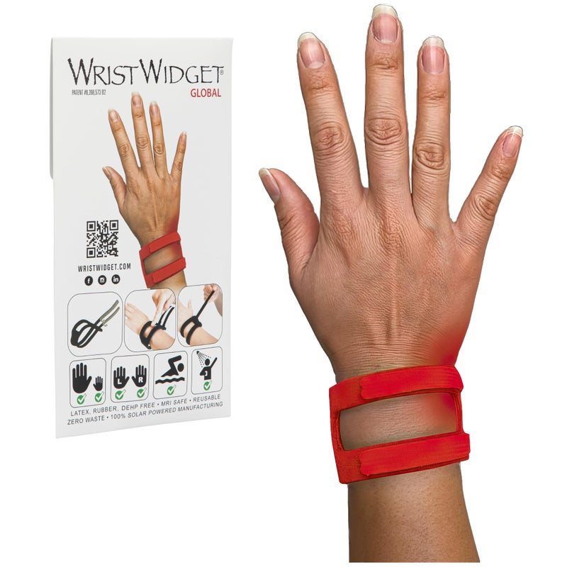 WristWidget Red Adjustable Wrist Brace for TFCC Tears One Size fits most For Left and Right Wrists Support for Weight Bearing Strain Exercise