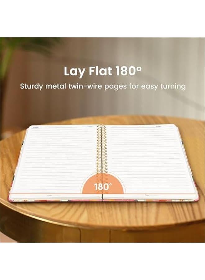 Arabest Lined Spiral Journal Notebook for Women, Cute A5 College Ruled Hardcover Notebook for Work & Note Taking, Aesthetic Pretty Journal for Writing, 140 s, Pastel Garden - Image 4