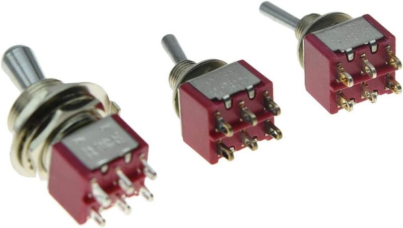 KAISH SALECOM Guitar Fat Bat Toggle Switch DPDT 2 Way ON ON with 2 Mini ON ON Toggle Switches - Image 3