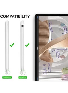 Excefore Replacement Tips For Pencil 2 Pack Compatible With Pencil 2Nd Gen And 1St Gen No Wear Out Fine Point Precise Control Pen Like Nibs For Pencil White 1.3Mm  - Image 2