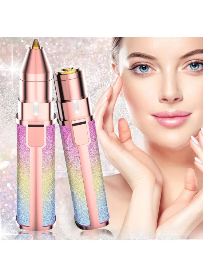 Facial Hair Remover for Women, 2 in 1 Electric Shaver and Trimmer for Women, Painless, USB Rechargeable, Built-in LED Light Shaver for Lip, Chin, Nose004 - Image 5