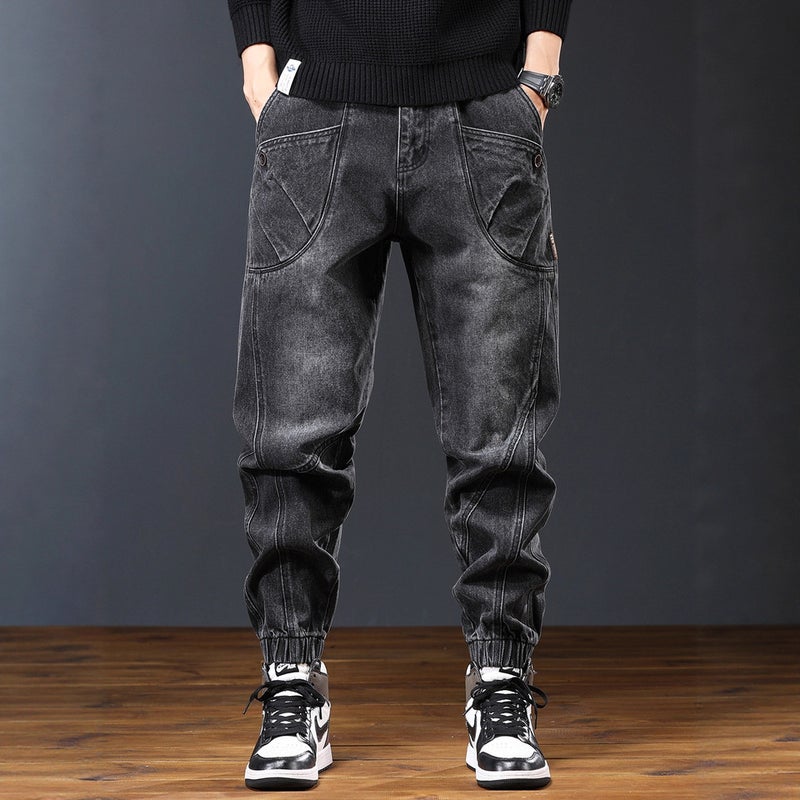 Unisex Classic Denim Jeans Loose Fit Daily Outdoor Wear - Image 3