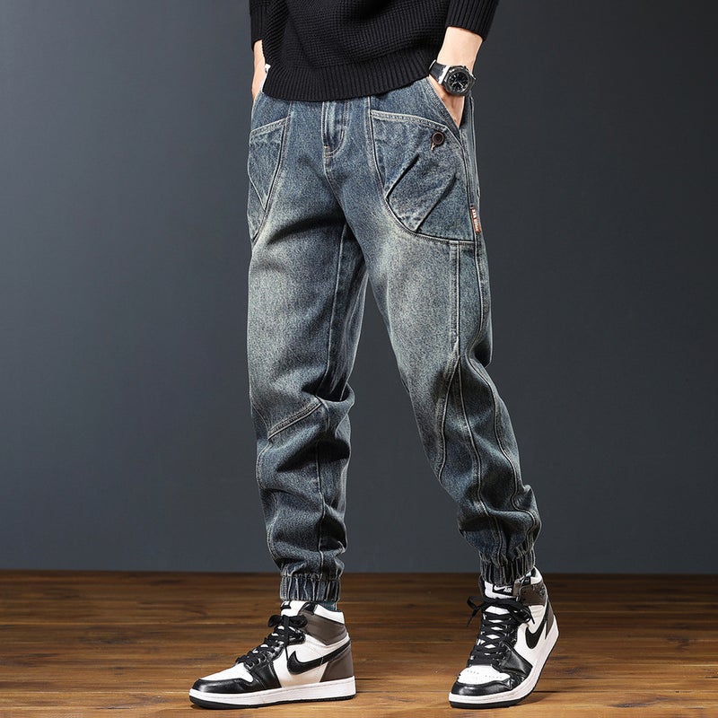 Unisex Classic Denim Jeans Loose Fit Daily Outdoor Wear - Image 1