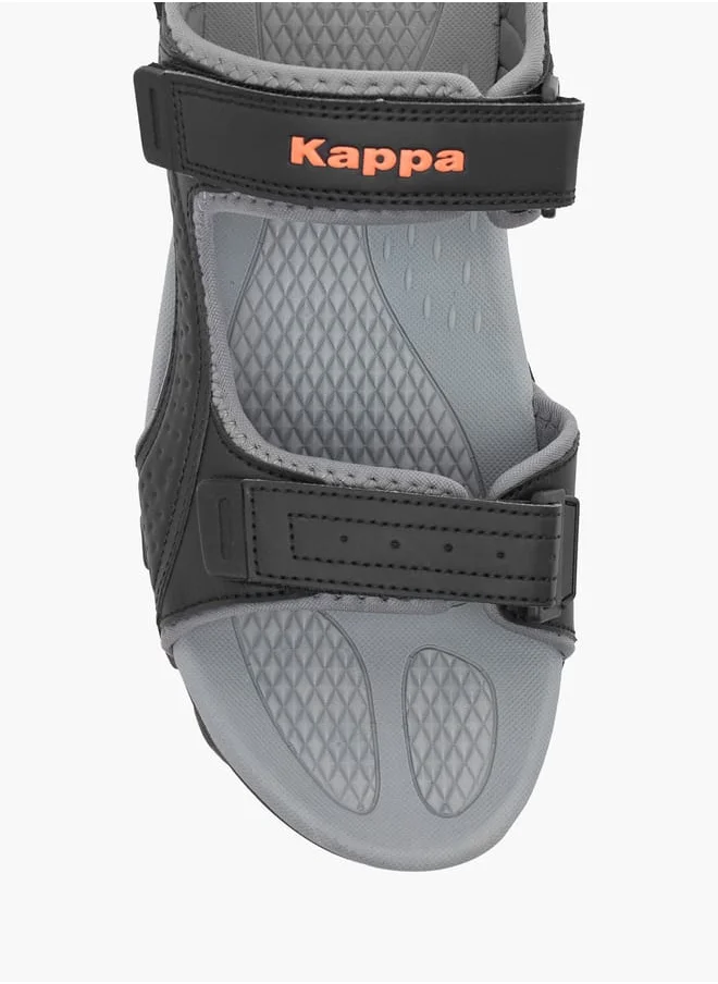 كابا Men's Solid Sandals with Hook and Loop Closure