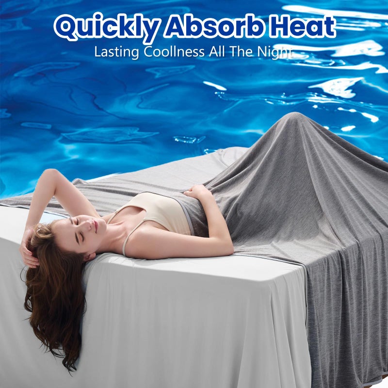 Topcee Cooling Blanket for Night Sweats Absorbs Heat to Keep Adults, Children Cool on Warm Nights, Q-Max 0.5 Cooling Blankets for Hot Sleepers, Lightweight Sofa Throw Blanket (50"x70") - Image 2