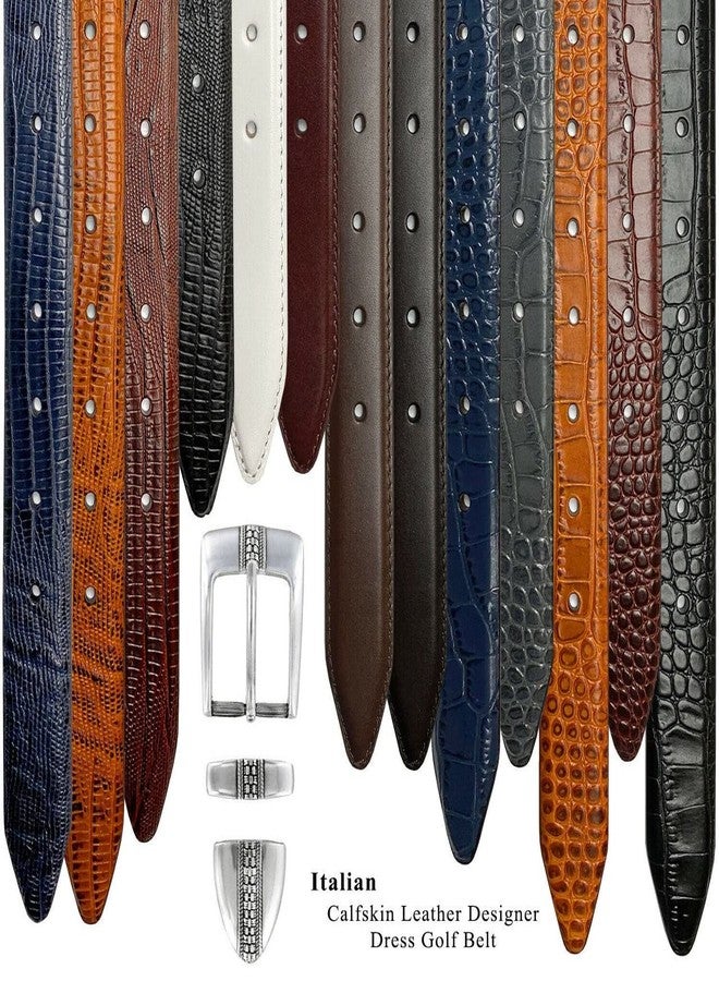 Belts.com Brandon_Genuine Full-Grain Cowhide Leather Designer Golf Dress Belt 1-1/8"(30mm) Wide (Alligator Black, 36) - Image 5