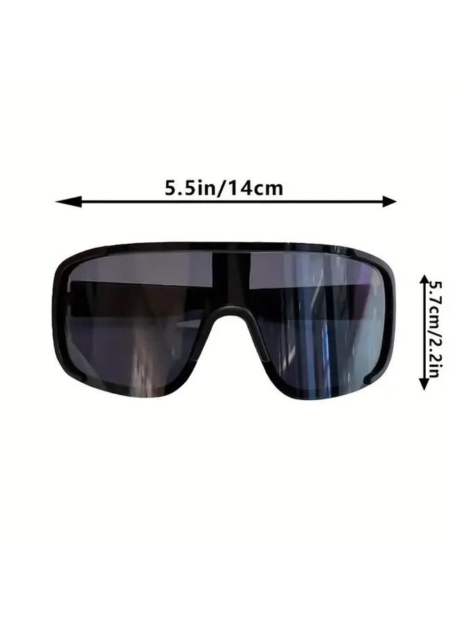 نظارات شمسية unisex للرياضات في الهواء الطلق إطار أسود عدسات رمادية للدراجات والمشي لمسافات طويلة والتزلج - Image 3