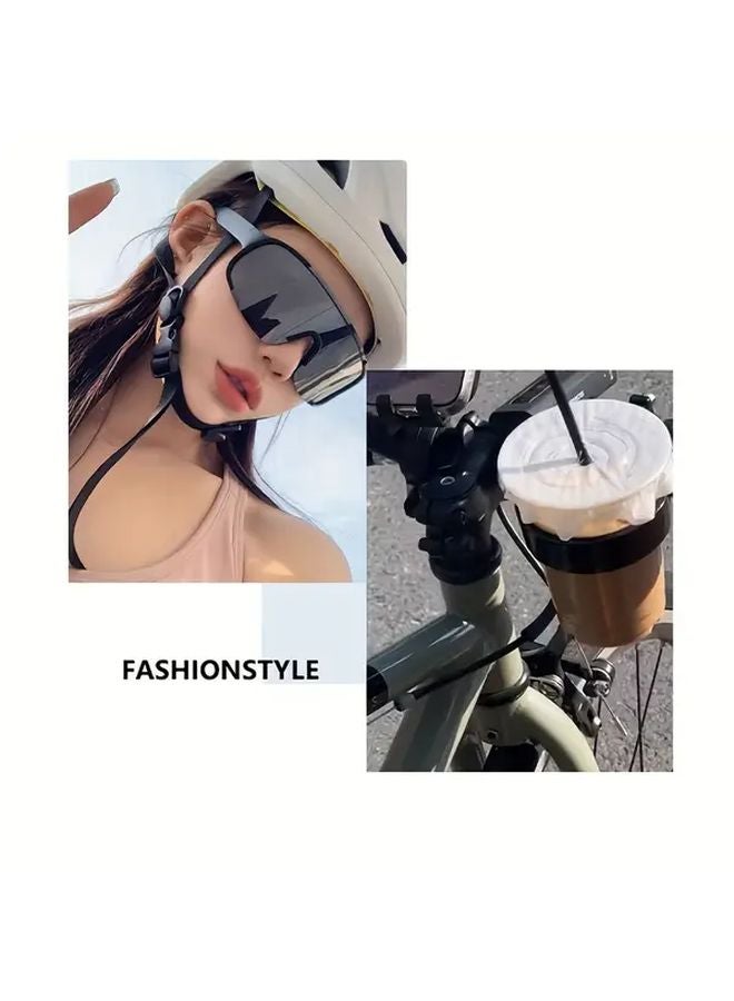 نظارات شمسية unisex للرياضات في الهواء الطلق إطار أسود عدسات رمادية للدراجات والمشي لمسافات طويلة والتزلج - Image 5
