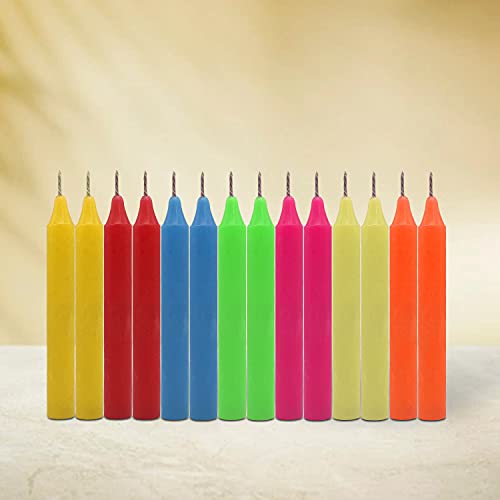 Aura Decor Unscented Pure Wax Stick Candle Pack of 20 (Multicolor) - Image 2