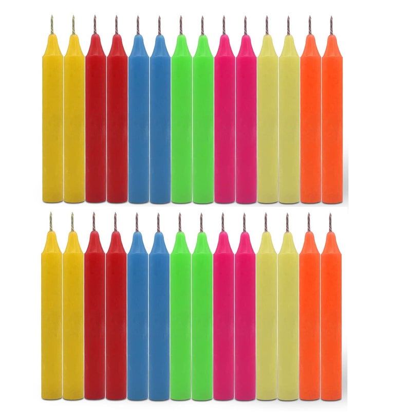 Aura Decor Unscented Pure Wax Stick Candle Pack of 20 (Multicolor) - Image 3