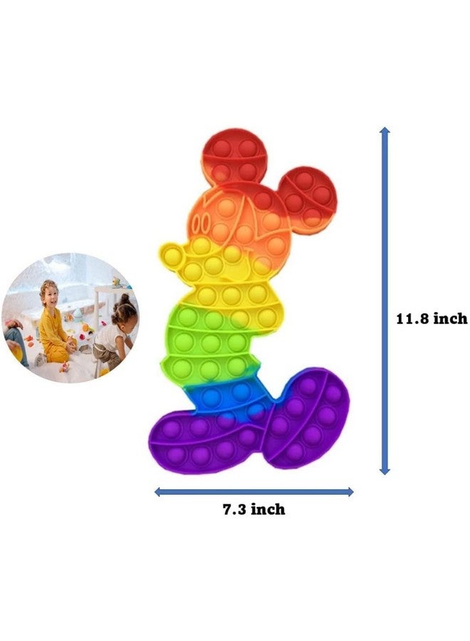SAMVARDHAN Pop It Fidget Toys - Sensory Toys for Kids Unicorn Gift Set/Pop it Unicorn Fidget Toy Mickey Mouse Rainbow - Image 4