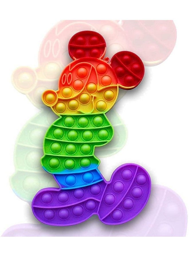 SAMVARDHAN Pop It Fidget Toys - Sensory Toys for Kids Unicorn Gift Set/Pop it Unicorn Fidget Toy Mickey Mouse Rainbow - Image 3
