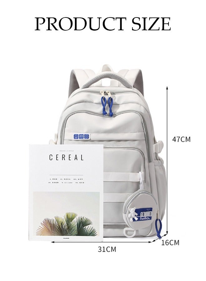 DUNISO حقيبة ظهر مدرسية للأطفال مع مقلمة وحقيبة كتب مقاومة للماء مع مقصورات للأطفال في سن المراهقة وطلاب المدارس الابتدائية وحقيبة مدرسية للأطفال بسعة كبيرة - Image 2