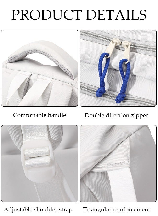 DUNISO حقيبة ظهر مدرسية للأطفال مع مقلمة وحقيبة كتب مقاومة للماء مع مقصورات للأطفال في سن المراهقة وطلاب المدارس الابتدائية وحقيبة مدرسية للأطفال بسعة كبيرة - Image 3