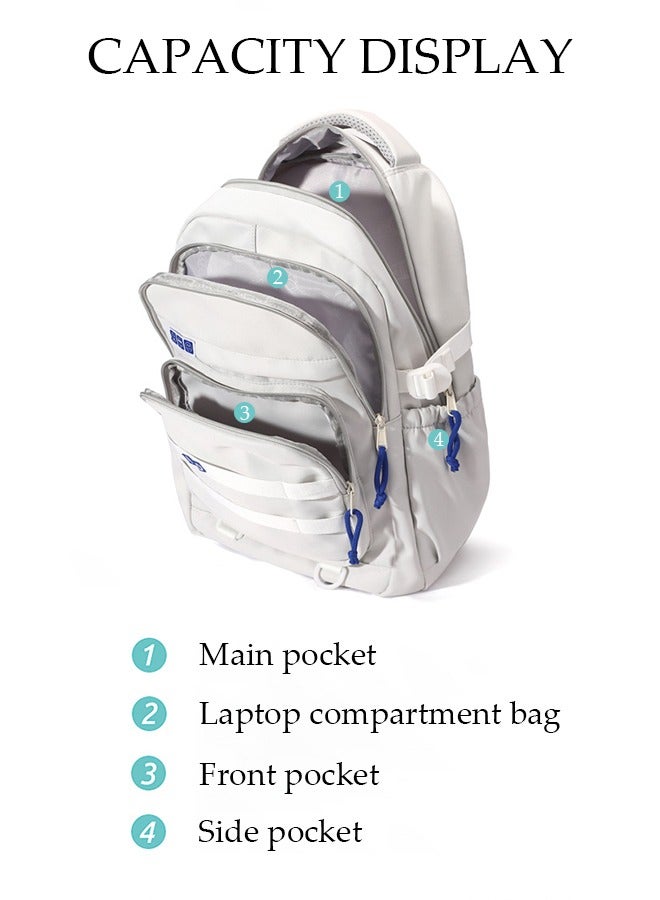 DUNISO حقيبة ظهر مدرسية للأطفال مع مقلمة وحقيبة كتب مقاومة للماء مع مقصورات للأطفال في سن المراهقة وطلاب المدارس الابتدائية وحقيبة مدرسية للأطفال بسعة كبيرة - Image 4