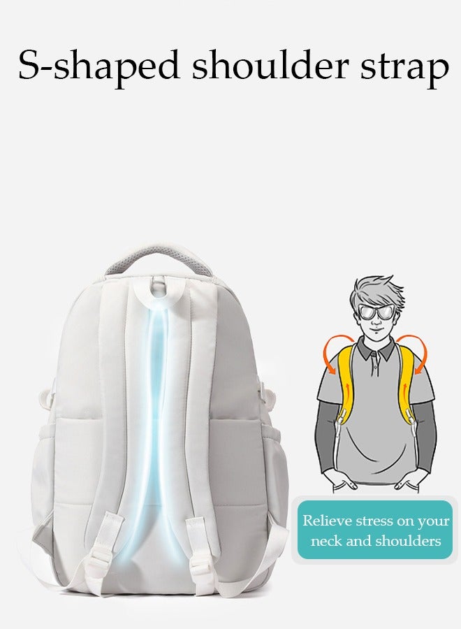 DUNISO حقيبة ظهر مدرسية للأطفال مع مقلمة وحقيبة كتب مقاومة للماء مع مقصورات للأطفال في سن المراهقة وطلاب المدارس الابتدائية وحقيبة مدرسية للأطفال بسعة كبيرة - Image 5