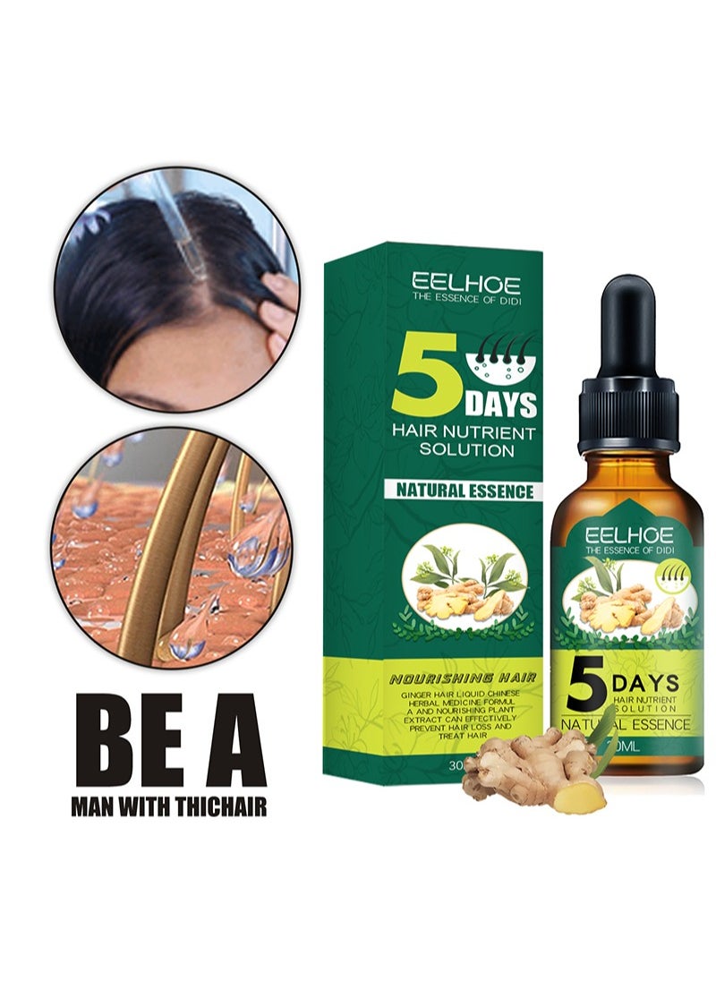 EELHOE - 2 Pieces Of Hair Nutrient Solution，Natural Ginger Essence, Stimulates Hair Growth, Slows Down Hair Loss, And Restores Hair Luster - Image 1