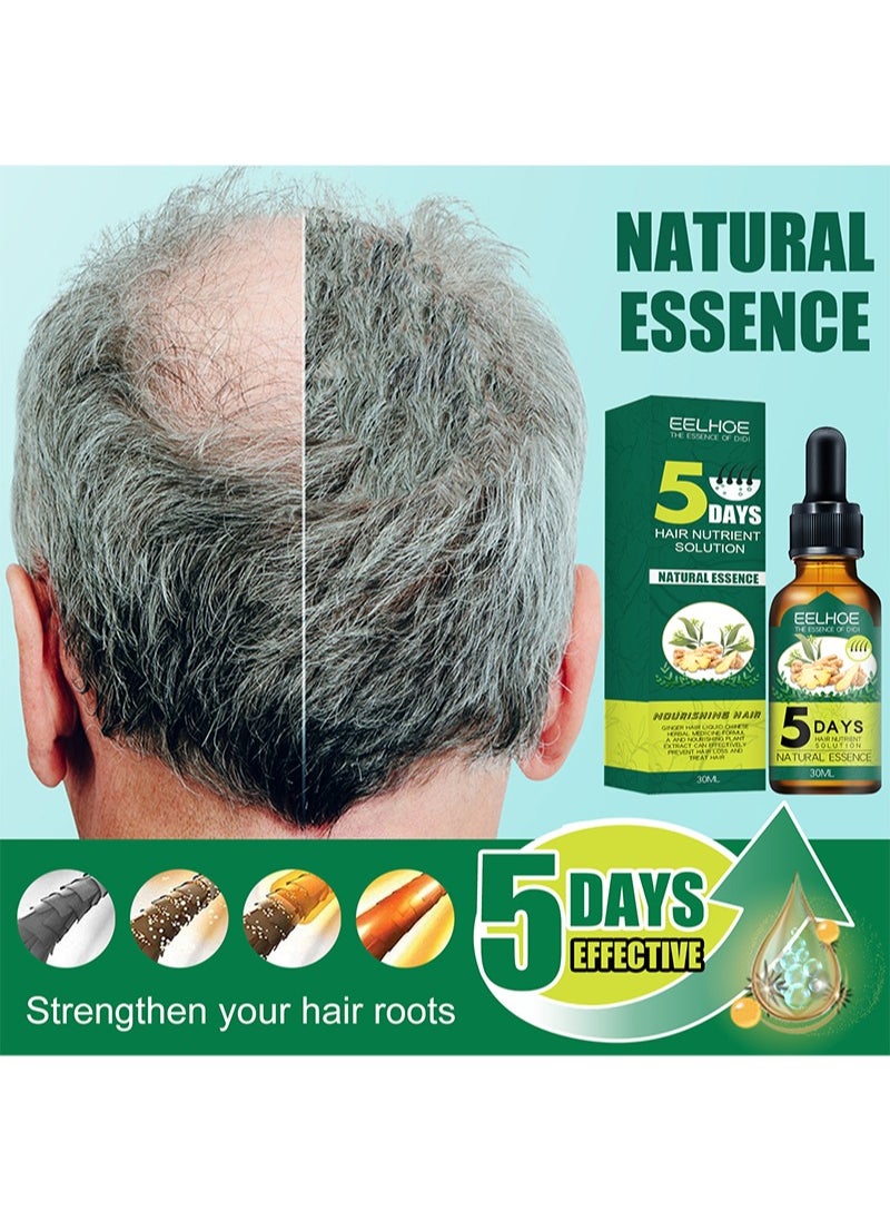 EELHOE - 2 Pieces Of Hair Nutrient Solution，Natural Ginger Essence, Stimulates Hair Growth, Slows Down Hair Loss, And Restores Hair Luster - Image 1