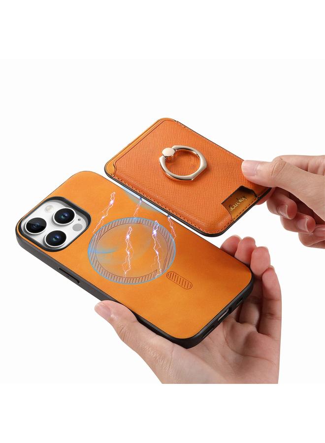 Zaboon Case For iPhone 12 Pro Max Retro Cross Leather Card Bag MagSafe Phone Case - Image 5