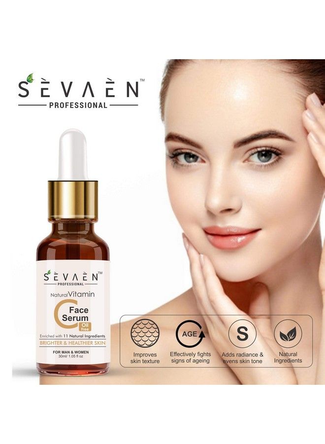 SEVAEN Vitamin C Face Serum Enrich With 11 Natural Ingredients (Herbal) (Pack Of 2) For All - Image 4